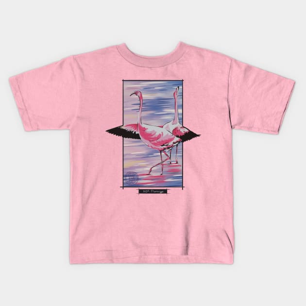 Flamingo Kids T-Shirt by KirmiziKoi